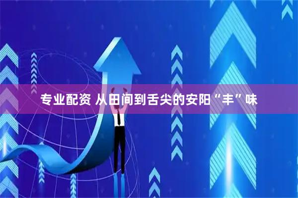 专业配资 从田间到舌尖的安阳“丰”味
